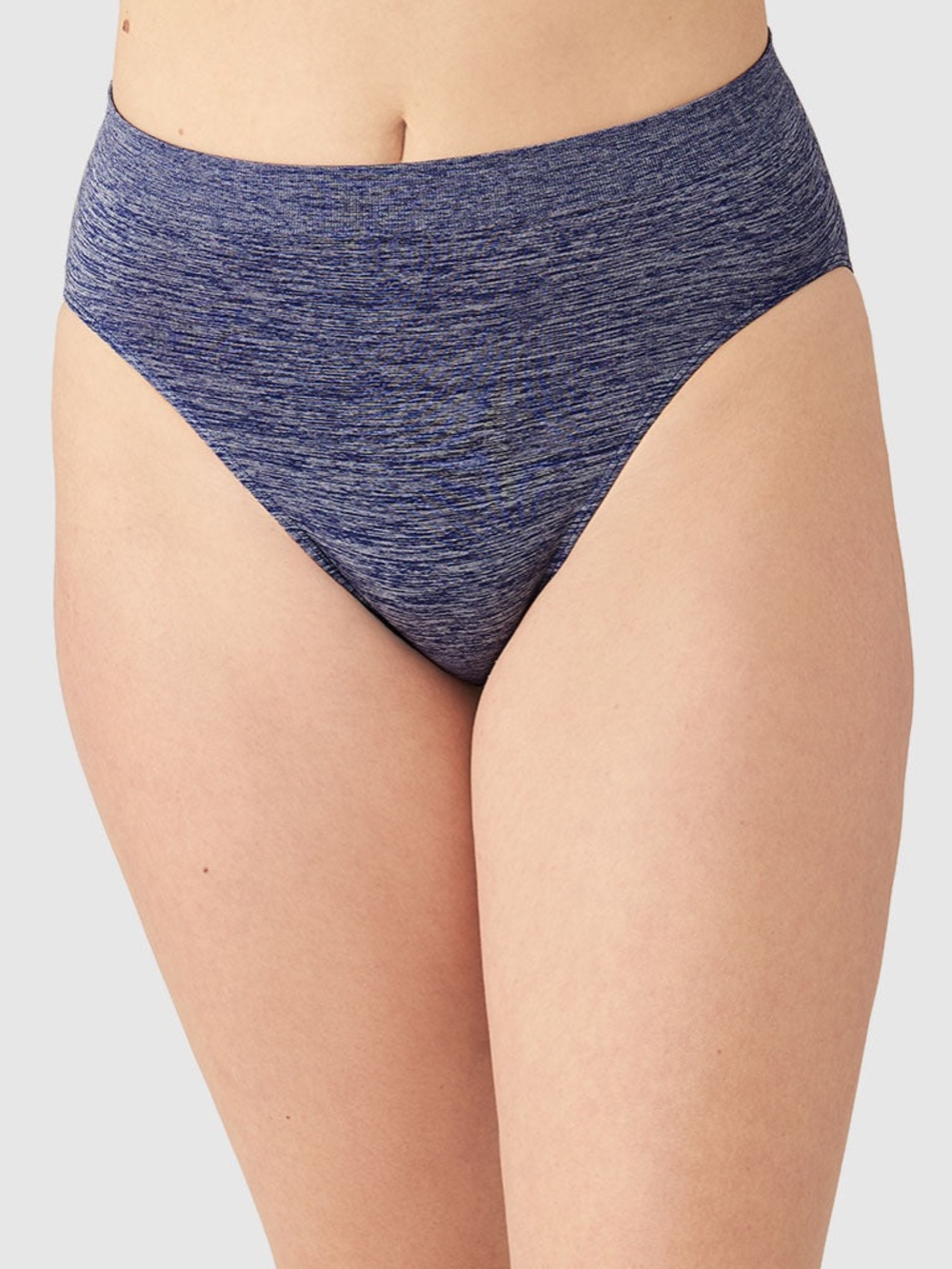 NEW Wacoal B-Smooth Seamless Hi-Cut Leg Brief Panty 834175 Patriot Blue Heather